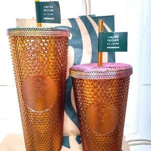 Starbucks 50th ann. Gold studded tumbler